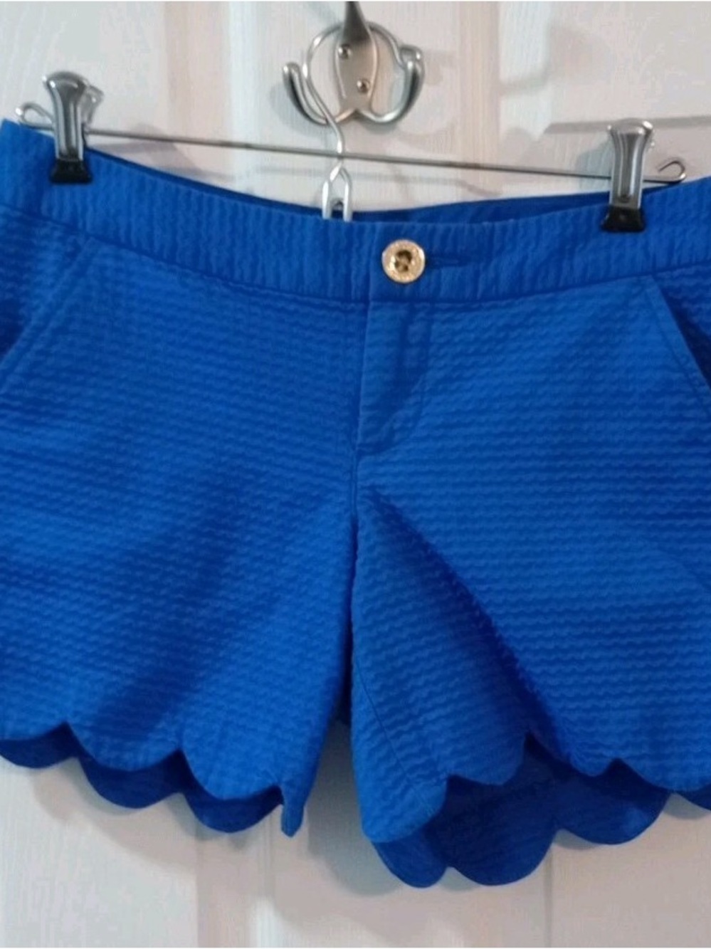 Lily Pulitzer Buttercup Scallop Hem Blue Shorts